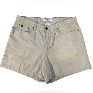 Tommy Hilfiger Twill Khaki Shorts Beige Classic 5 Pocket Y2K Woman’s Size 8